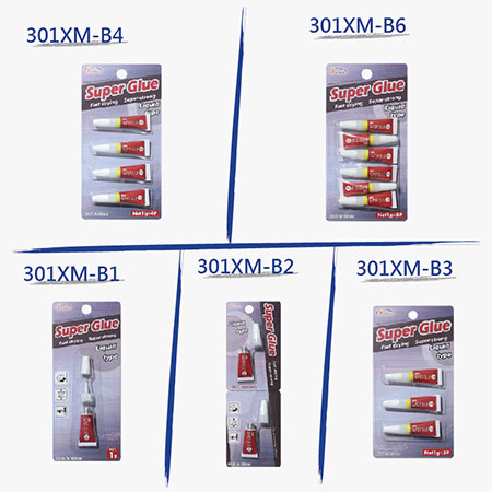 Metal için Süper Yapıştırıcı tek kullanımlık tip - 301XM-B1 . 301XM-B2 . 301XM-B3 . 301XM-B4 . 301XM-B6